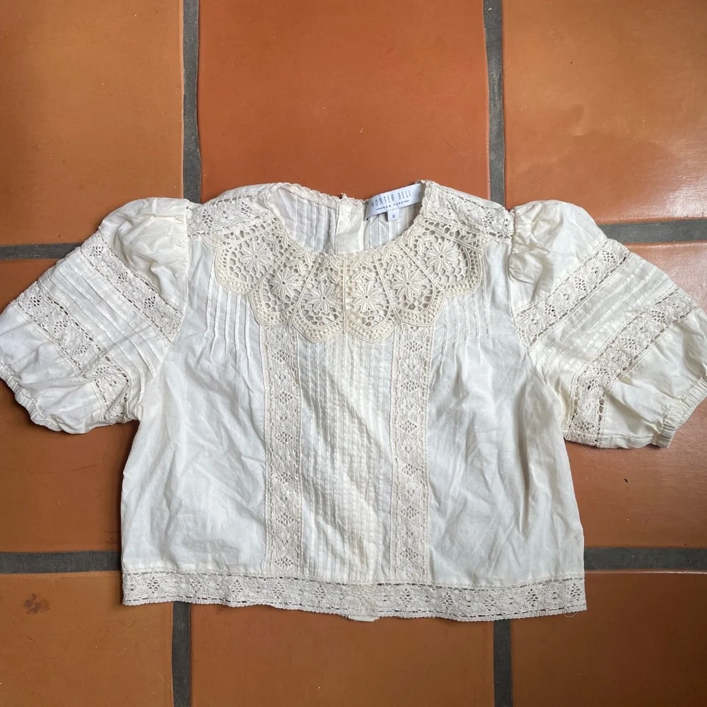 Hunter Bell Ousie Lace Blouse small - Picture 5 of 7